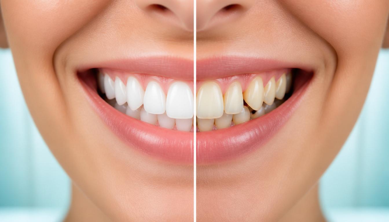 Before and after smile transformation